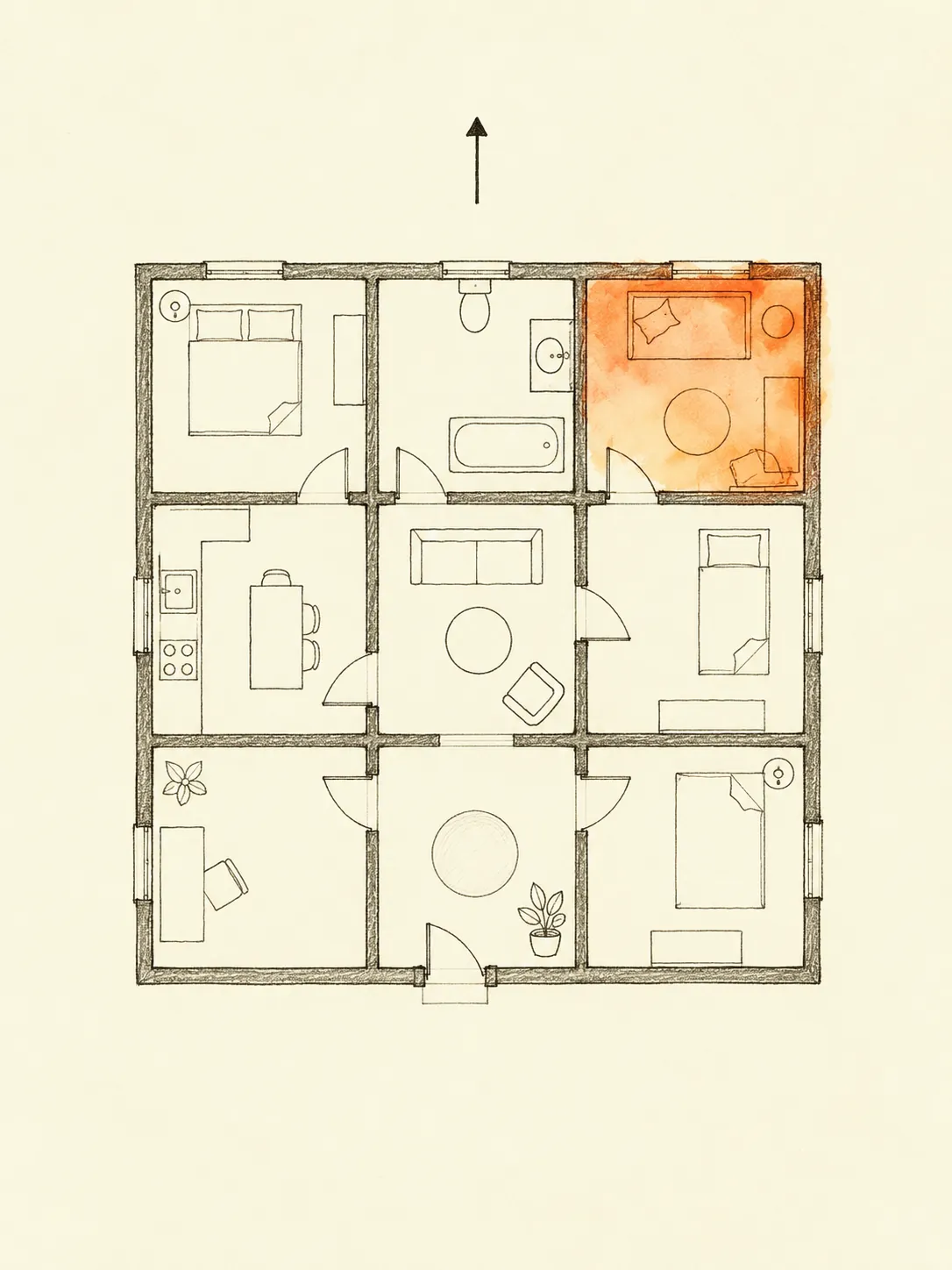 Nine-zone mandala audit: illustrated workflow, not a customer result